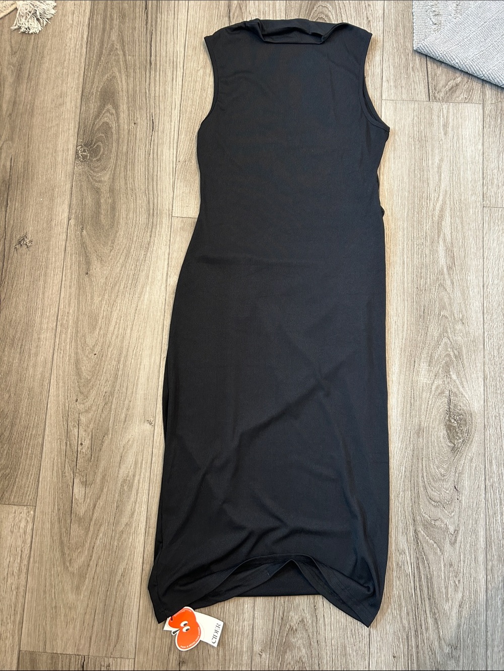 Cider Black Sleeveless Midi Dress - Minimalist Bodycon